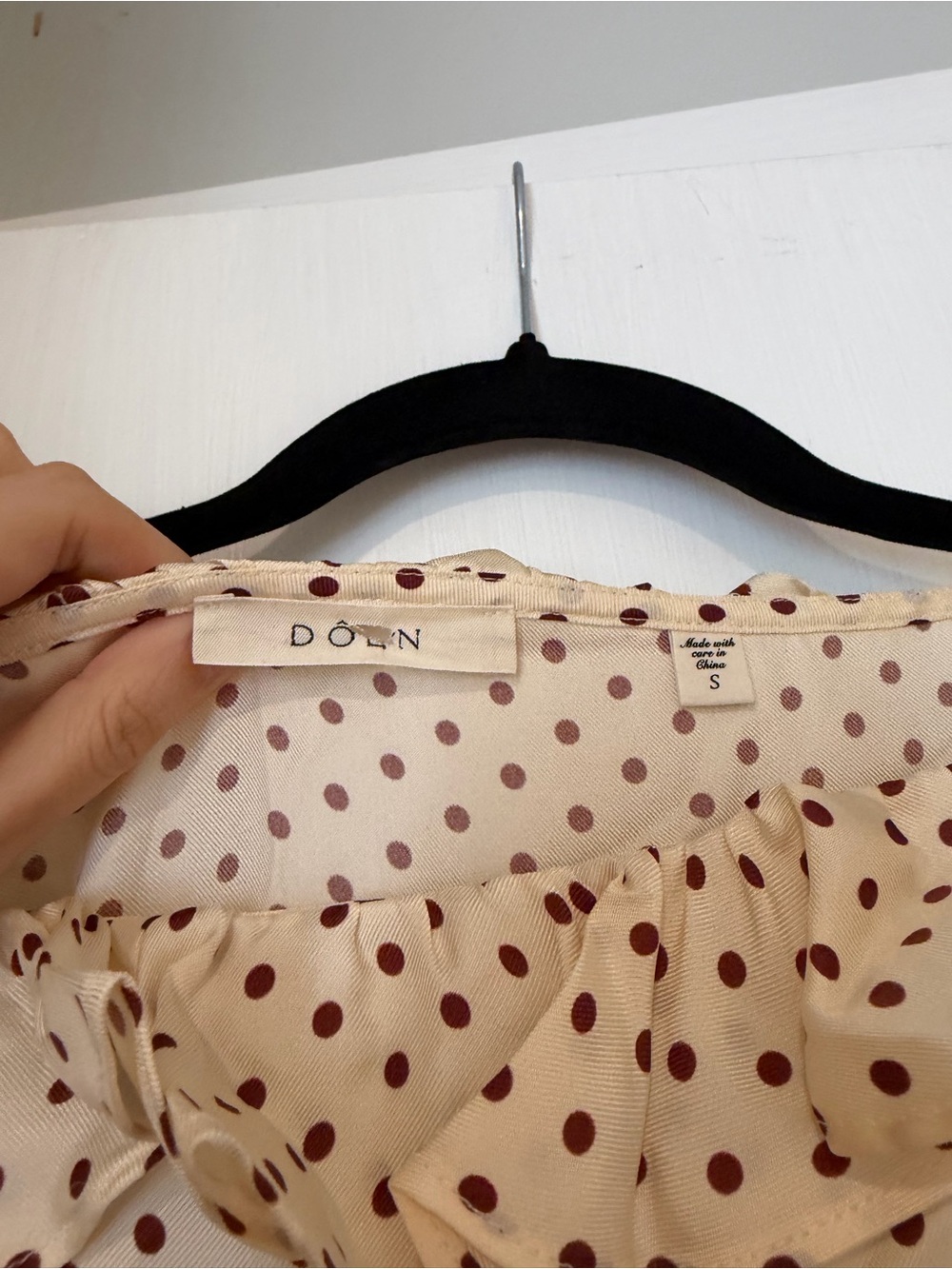 NWOT size s Doen Emerence Dress — Crème with Black Dot - Picture 4 of 6